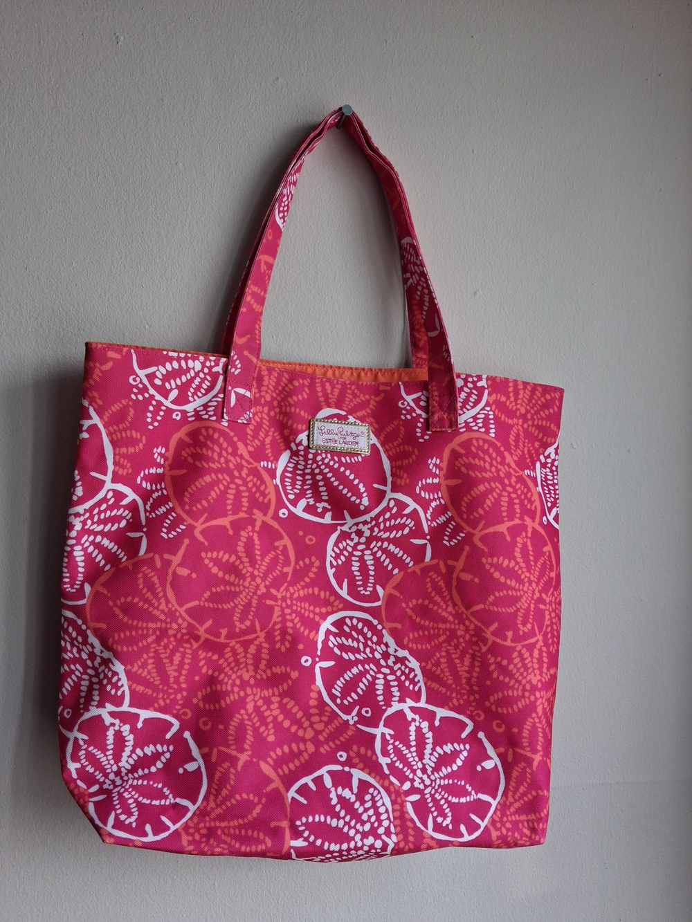 Lilly Pulitzer By ESTEE LAUDER Pink Coral Sand Dollar Tote